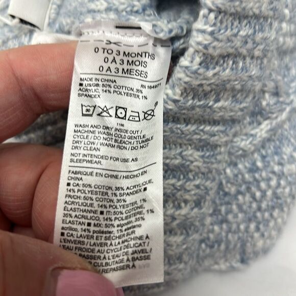 Janie and Jack 100047777 Blue The Cozy Cable Knit Baby Pant size 0-3 months NWT - Picture 10 of 10